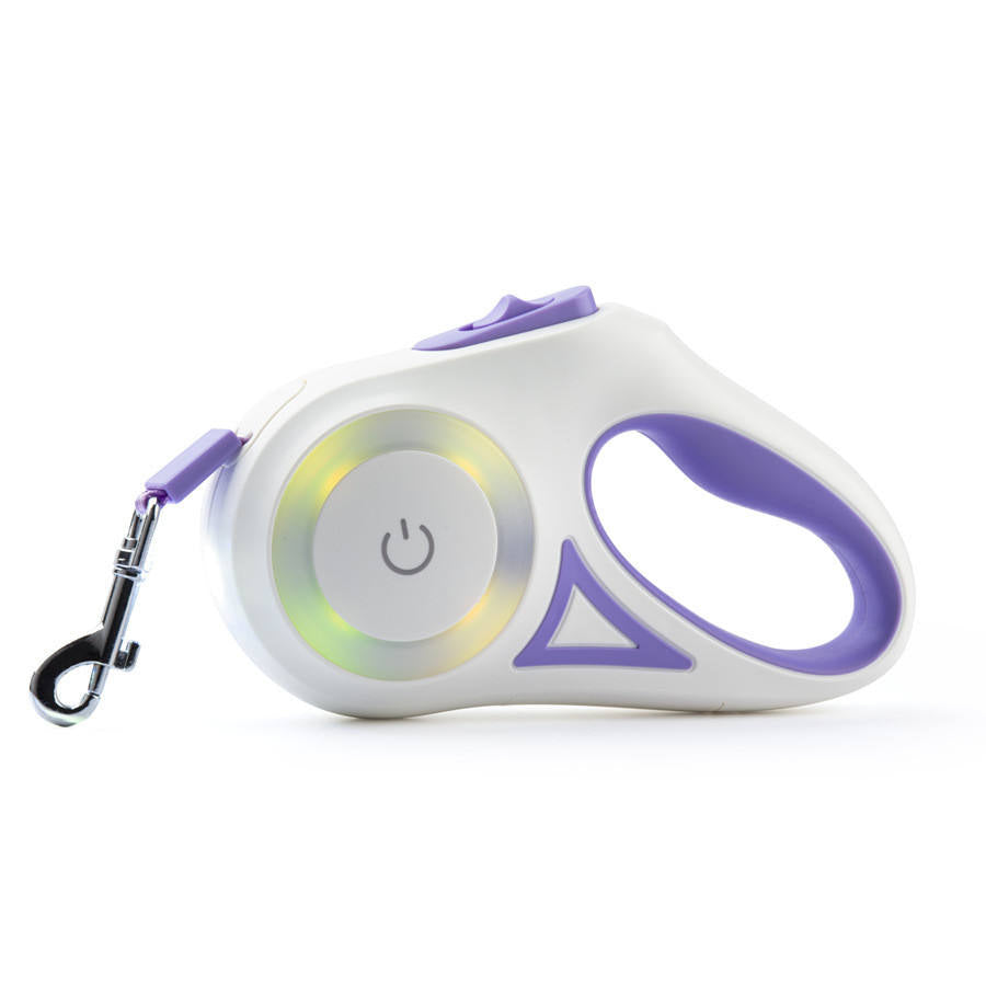 Glowing Retractable Dog Leash