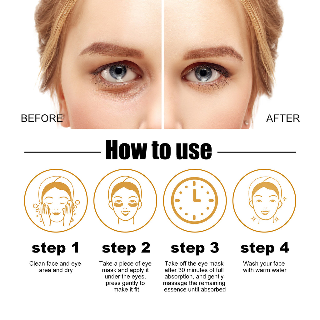 Gold Collagen Under-Eye Patches — Dark Circles & Puffiness Gone Overnight
