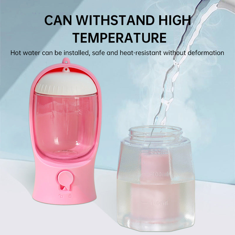 3-in-1 Dog Travel Water Bottle – Dispenser, Treat & Poop Bag Holder