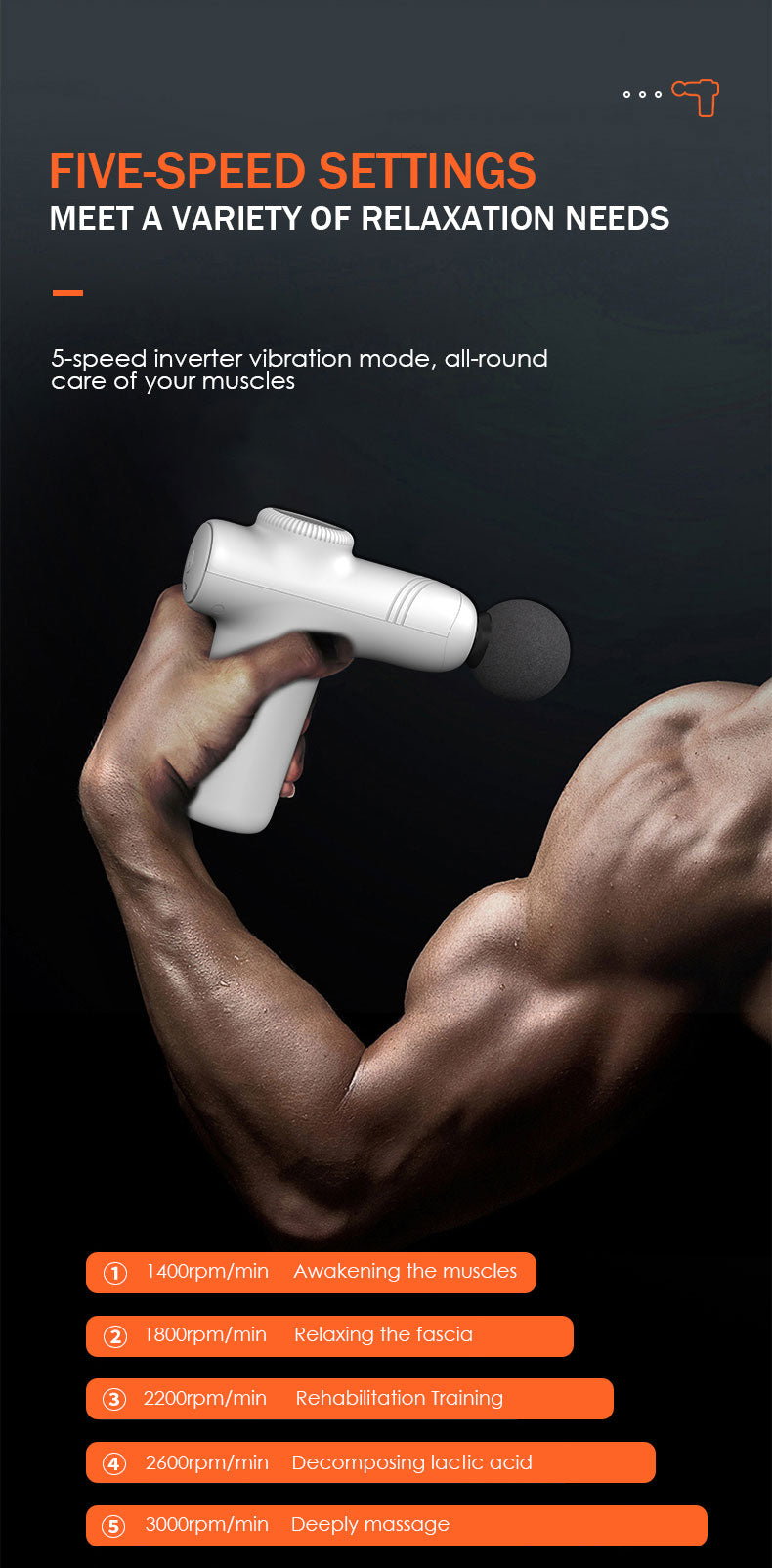 Mini Percussion Massage Gun — Pocket-Sized Deep Tissue Relief