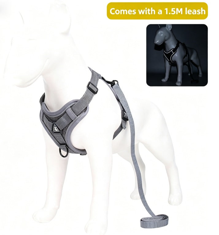 Reflective Cat Harness & Leash Set – Breathable Vest Style