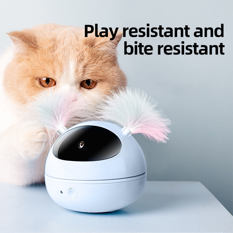 Automatic Laser Cat Toy – Interactive Feather Spinner