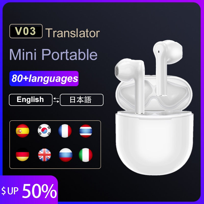 Real-Time AI Language Translator Earbuds — 40+ Languages Instantly