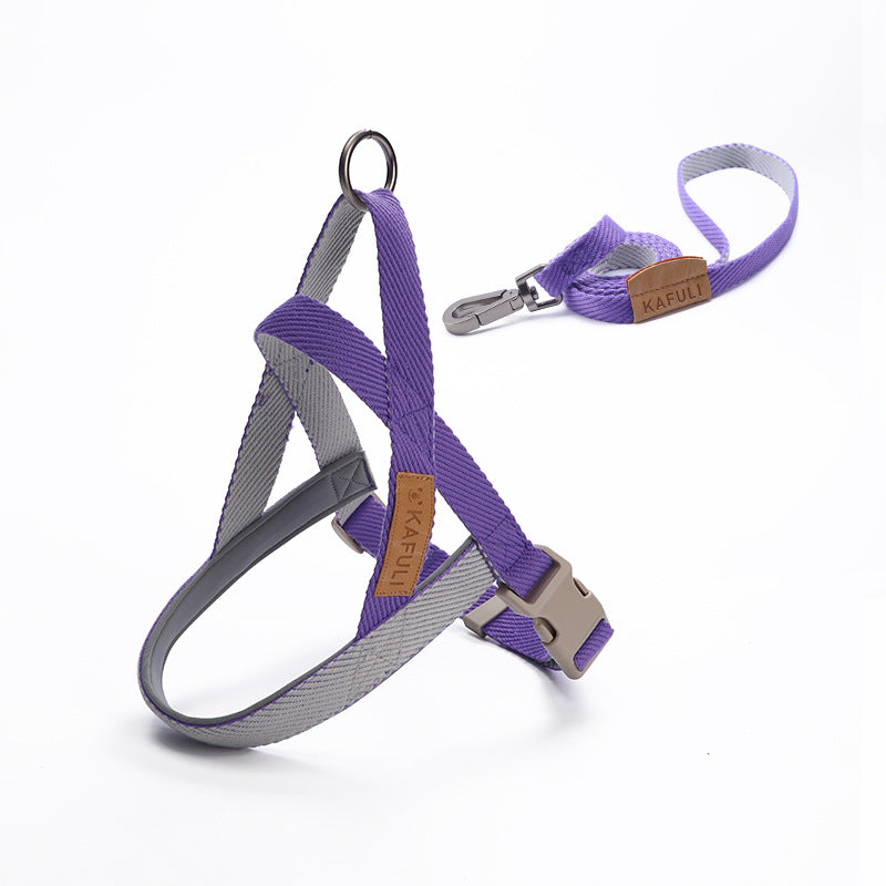 Dog Leash Pet Vest Chest Harness Medium And Large Dog French Dog Golden Retriever Dog Walking Rope
