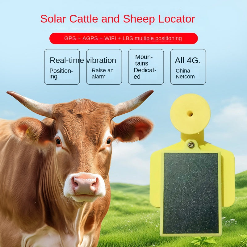 Beidou GPS Livestock Animal Tracker with Anti-Removal, Anti-Loss, Solar Charging