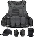 Tactical Airsoft Vest Set — MOLLE Vest, Cap, Gloves & Balaclava