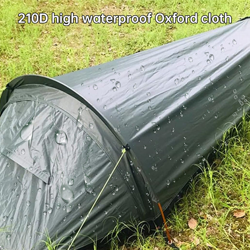 Lightweight Waterproof Camping Tent & Sleeping Bag — 1-Person Outdoor Shelter