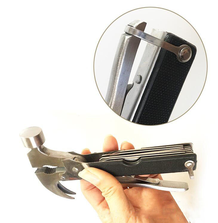 18-in-1 Camping Multi-Tool — Folding Claw Hammer & Outdoor Survival Gear