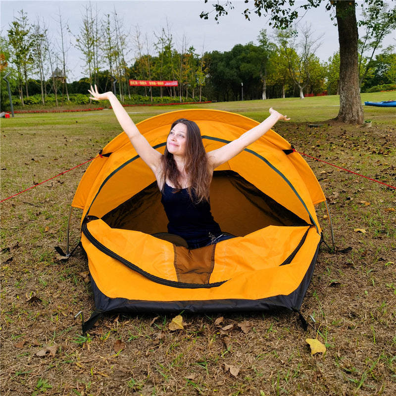 Lightweight Waterproof Camping Tent & Sleeping Bag — 1-Person Outdoor Shelter