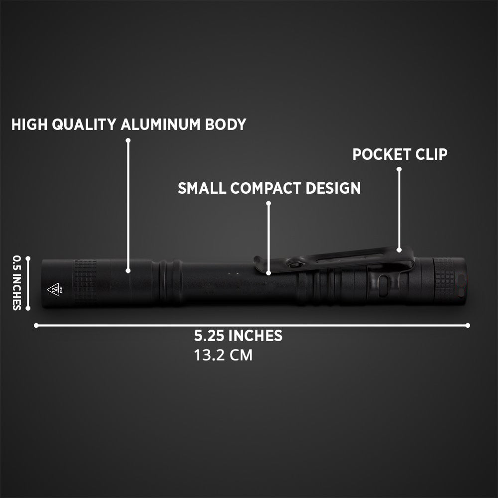 Mini Pocket Pen Flashlight — 1200 Lumen Portable Torch