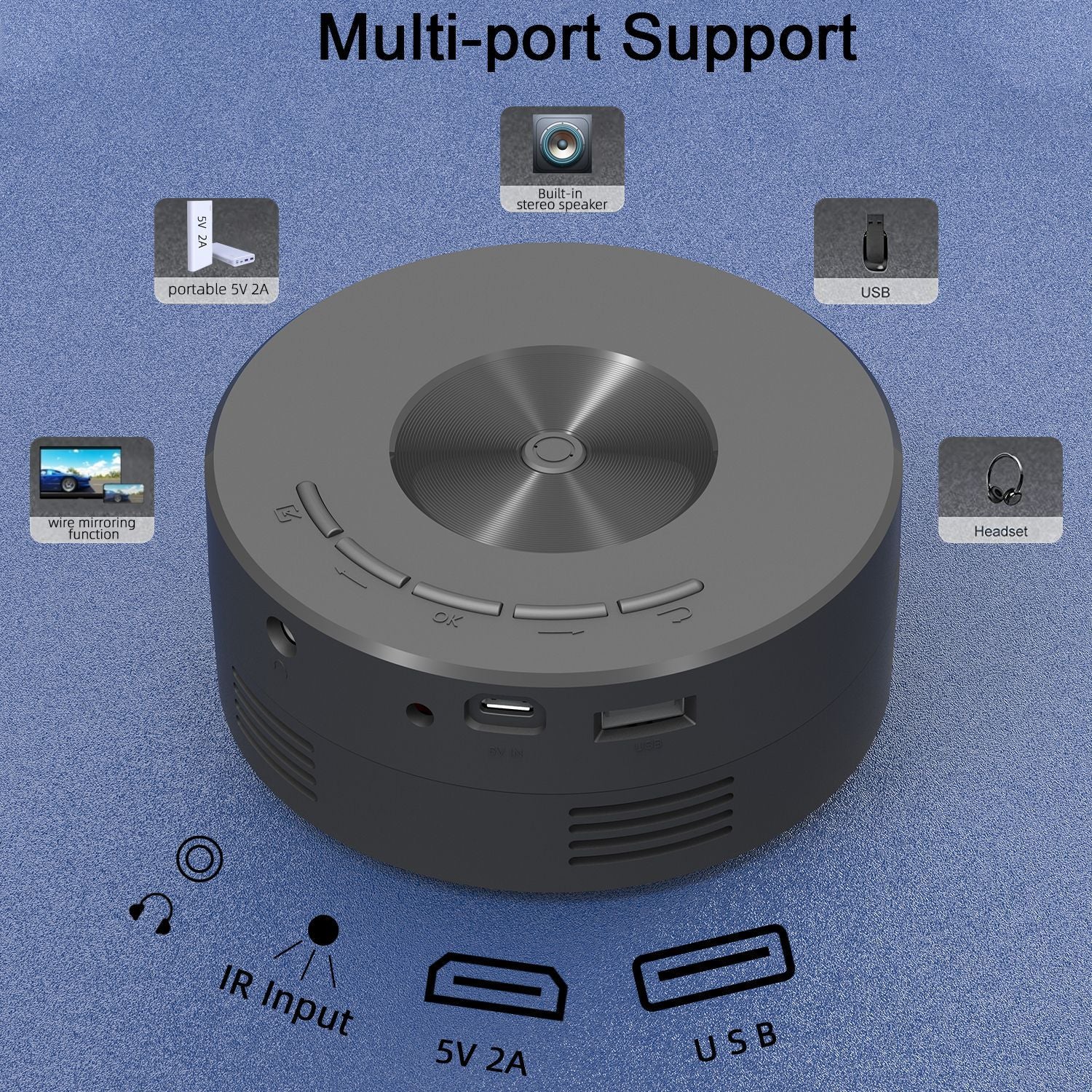 Mini Pocket Projector — Movie Night Anywhere, No TV Needed