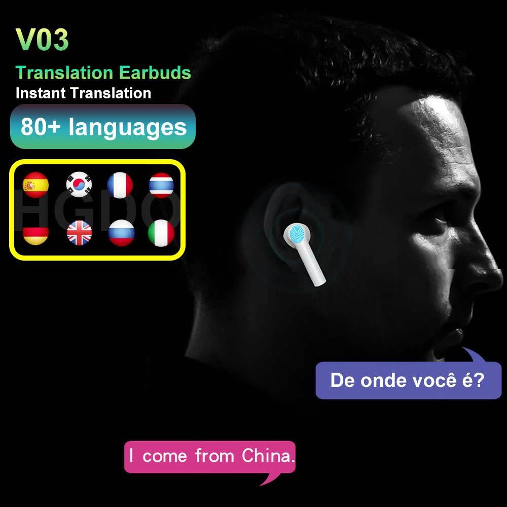 Real-Time AI Language Translator Earbuds — 40+ Languages Instantly