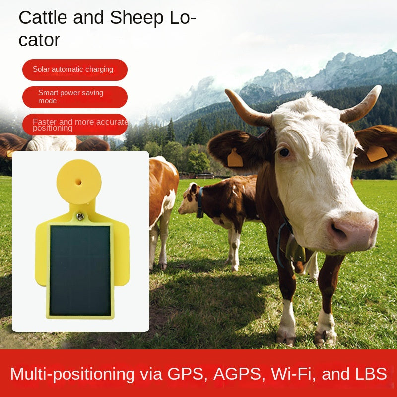Beidou GPS Livestock Animal Tracker with Anti-Removal, Anti-Loss, Solar Charging