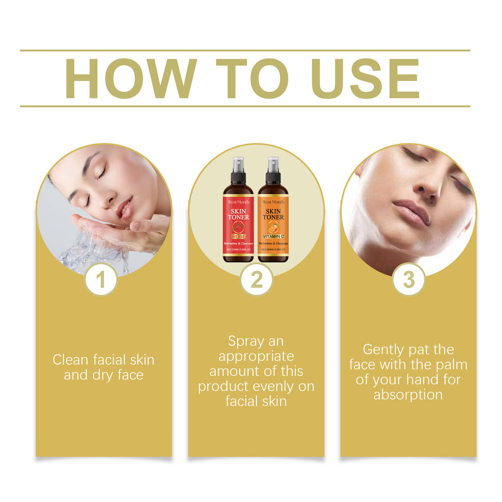 Rose Vitamin C Brightening Toner Spray — Hydrates & Tightens Skin