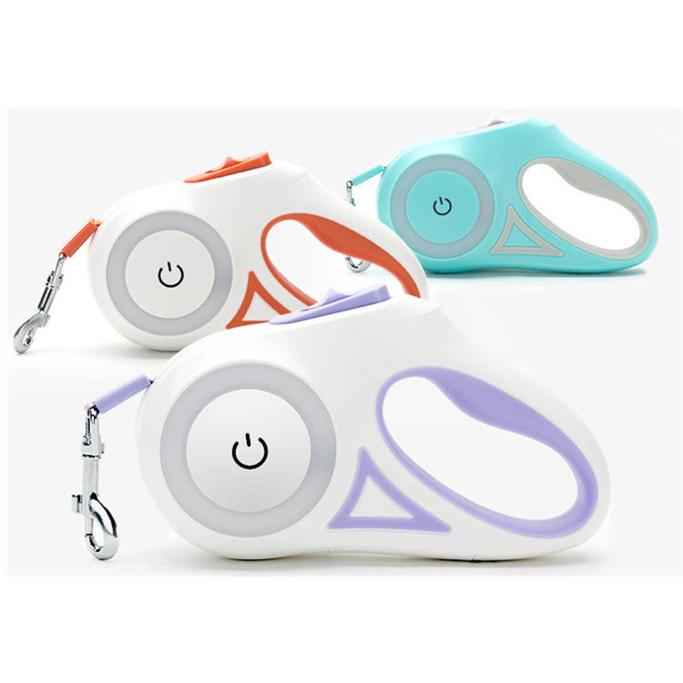 Glowing Retractable Dog Leash