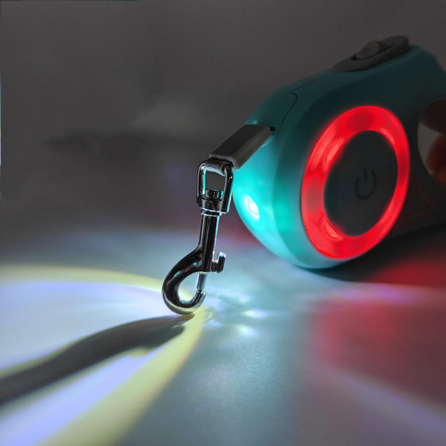 Glowing Retractable Dog Leash